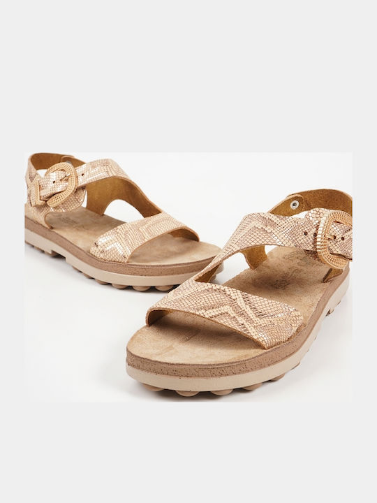 Leather Women's Anatomic Gold Sandals