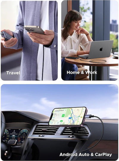 Ugreen L532 USB 2.0 Cable USB-C Male - USB-C 240W PD Gray 0.5m