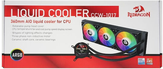 Redragon CCW-1017 Υδρόψυξη AIO CPU με 3 Ανεμιστήρες 120mm και RGB Φωτισμό