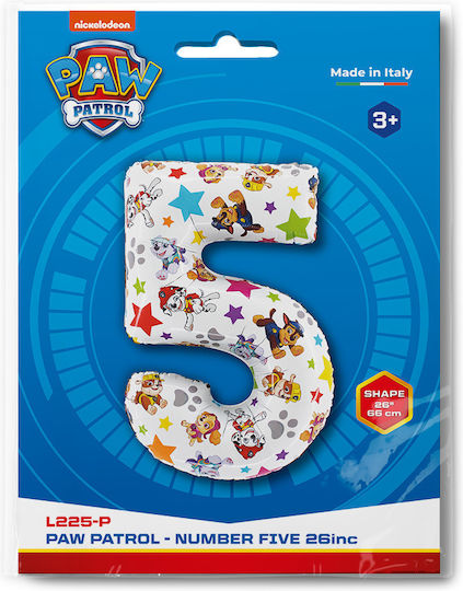 Μπαλόνι Foil Νούμερο 5 Paw Patrol 53x71cm New