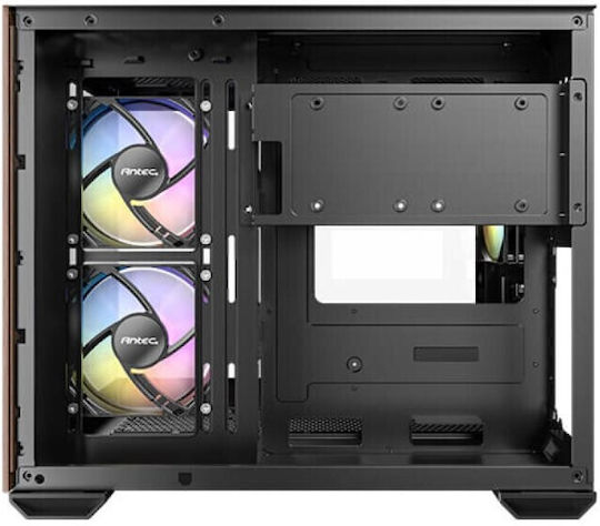 Antec CX600M RGB Геймърско бюро Мини кула Компютърна кутия със страничен прозорец Черен