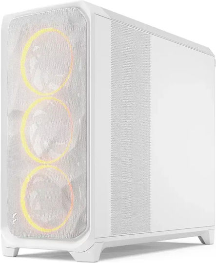 Fractal Design Meshify 3 XL RGB TG Clear Tint Gaming Midi Tower Κουτί Υπολογιστή με Πλαϊνό Παράθυρο Λευκό