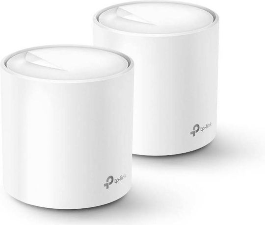 TP-LINK Deco X60 v3 WiFi Mesh Network Access Point Wi‑Fi 6 Dual Band (2.4 & 5GHz) in Double Kit