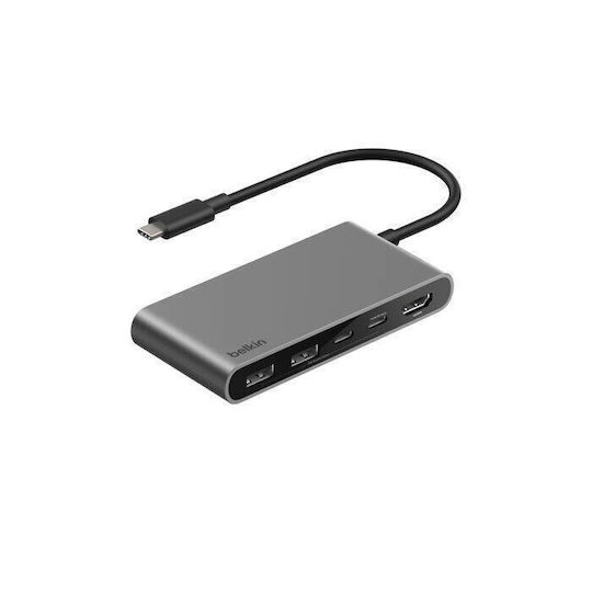 Belkin Connect USB-C Докинг станция с HDMI 4K PD Сив