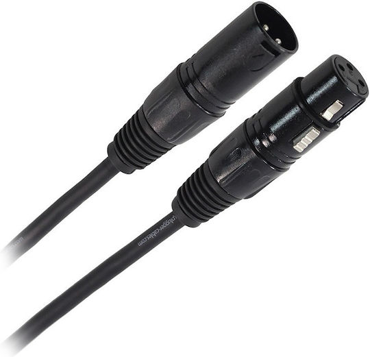 Plugger Cable XLR male - XLR female Μαύρο 0.6m (PLUCABDXF3XM30M60EAS)
