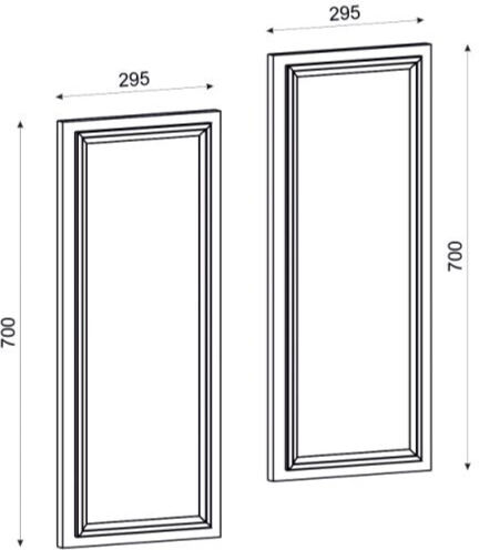 UnicUtil Καθρέπτης Τοίχου με Καφέ Πλαίσιο 70x29.5cm