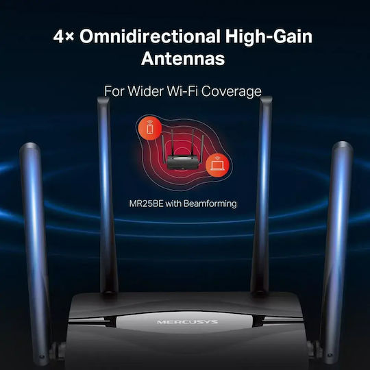 Mercusys MR25BE Ασύρματο Router Wi‑Fi 7 με 3 Θύρες Gigabit