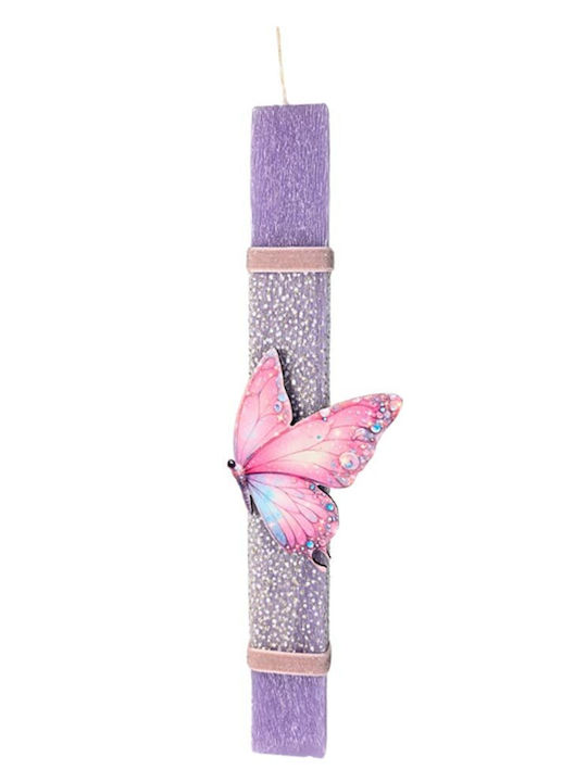 Handmade Scented Candle Girl Wooden Back Butterfly