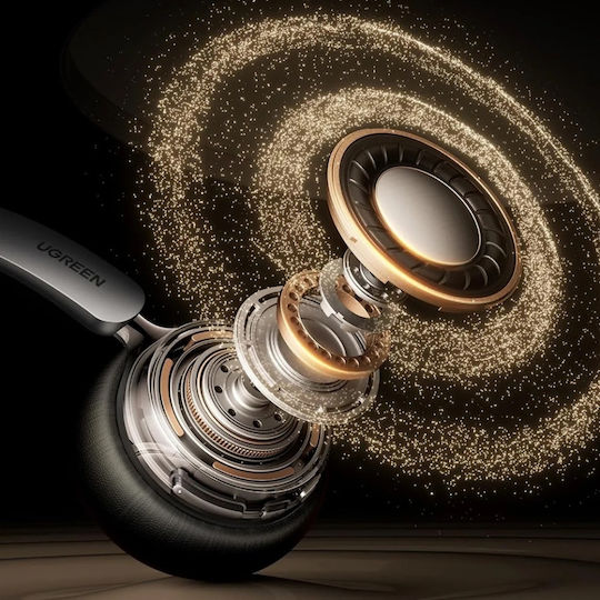 Ugreen HP207 Ασύρματα / Ενσύρματα Over Ear Ακουστικά με 80 ώρες Λειτουργίας Silver