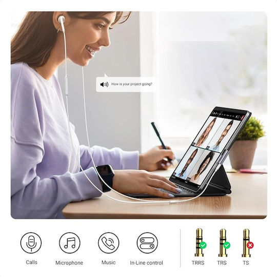 Ugreen Cm460 Konverter USB-C männlich auf 3.5mm weiblich Grau 1 Stück
