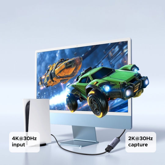 Ugreen Cm629 Конвертор USB-A / USB-C Мъжки в HDMI Женски Сив