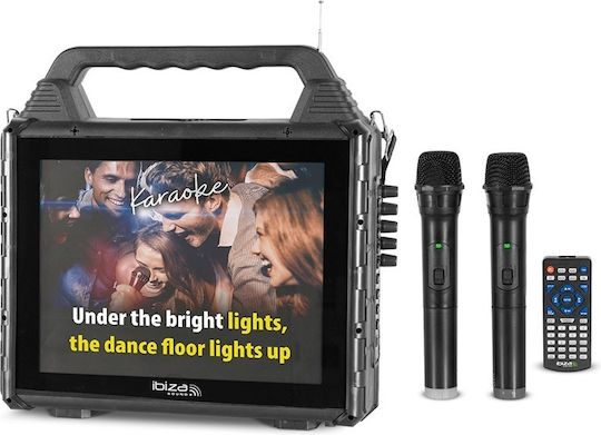 Ibiza Sound Sistem De Karaoke Cu Microfoane Fără Fir Negru