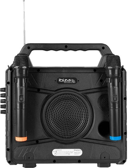 Ibiza Sound Sistem De Karaoke Cu Microfoane Fără Fir Negru