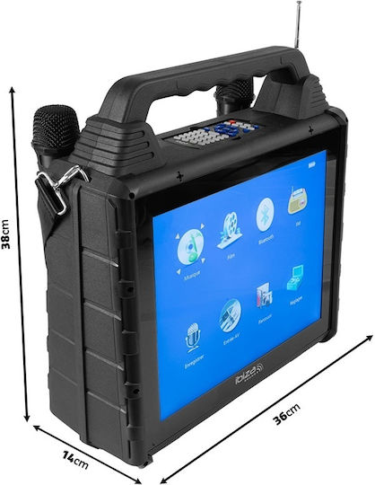 Ibiza Sound Sistem De Karaoke Cu Microfoane Fără Fir Negru