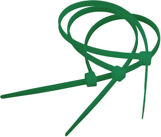 Sapiselco Plastic Cable Ties 140mmx3.5mm In Green Colour 100 Pieces