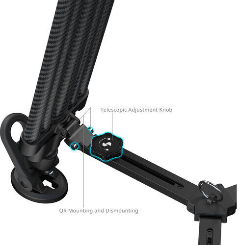 SmallRig SmallRig Carbonfaser Fotografie- & Videostative mit Einfaches Fußbett mit Integrierter Kopf 3-Wege und Maximalbelastung 5kg