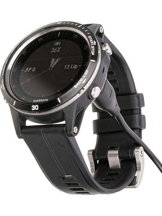 Akyga Charging Cable Μαύρο (Garmin Fenix 6 / 5 / VivoActive 3 / 4)