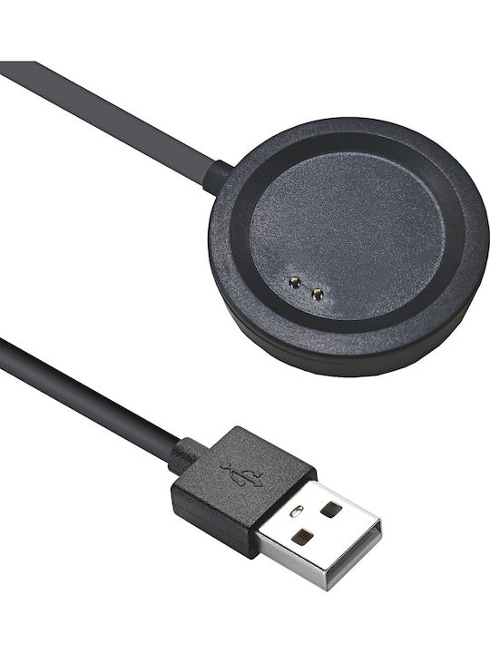 Akyga Charging Cable Φορτιστής για OnePlus Watch Μαύρος