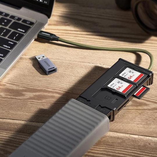 Ugreen Cm856 Kartenleser Typ-C für SD/microSD Graue
