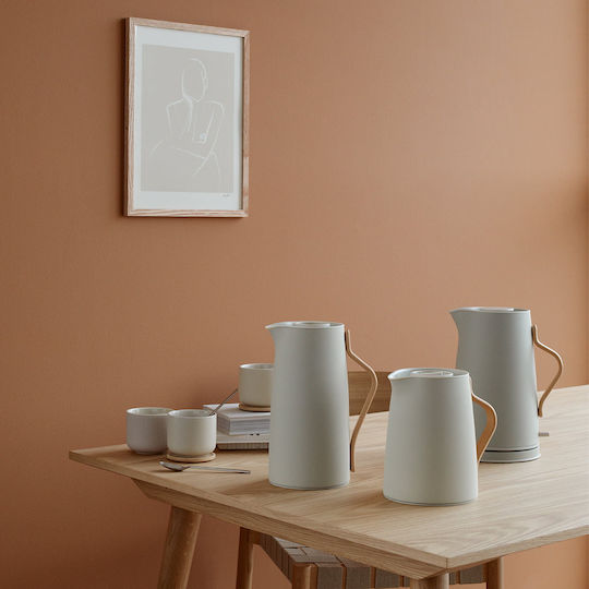 Stelton Emma Coffee Thermal Jug Thermos Stainless Steel 1.2L Beige