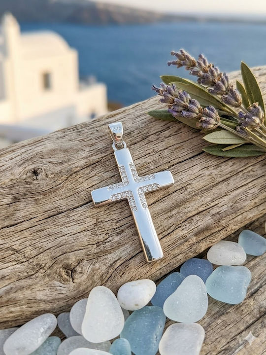 Ανδρικός Σταυρός από Ασήμι χωρίς Αλυσίδα