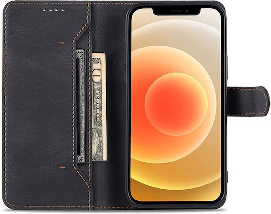 AZNS Skin Feel Brieftasche Synthetisches Leder Schwarz (iPhone 14)