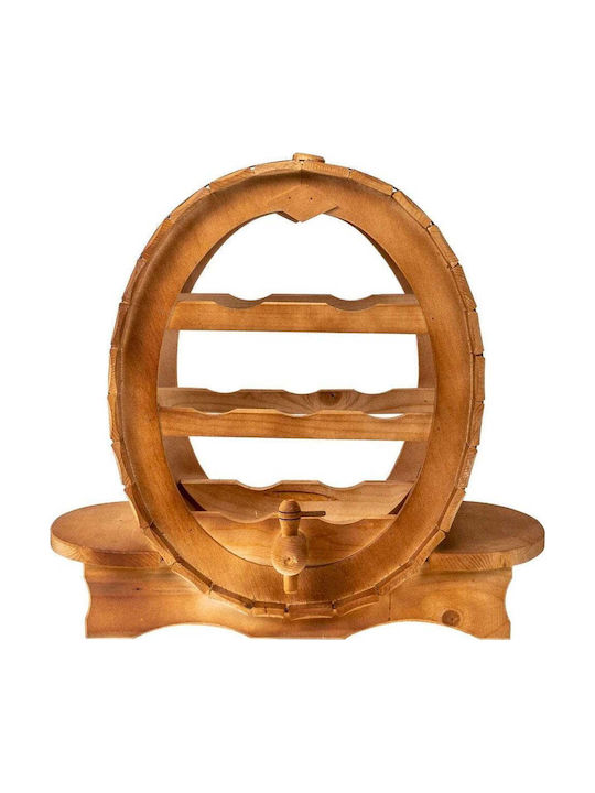 Raft Cu Picioare Din Lemn Pentru 7 Sticle Maro 55x55x50cm