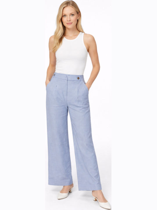Women's Linen Pantaloons in Regular Fit Blue SU-3560-26TR-BLUE