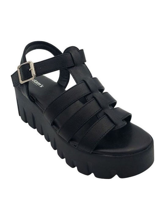 Adam's Shoes Black Sandals