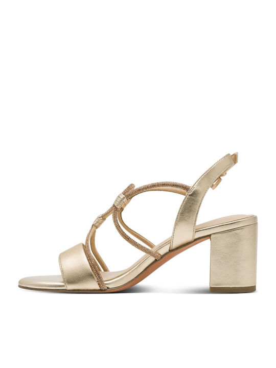 Sandals with Strass Gold
