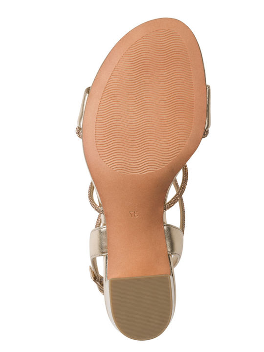 Sandals with Strass Gold