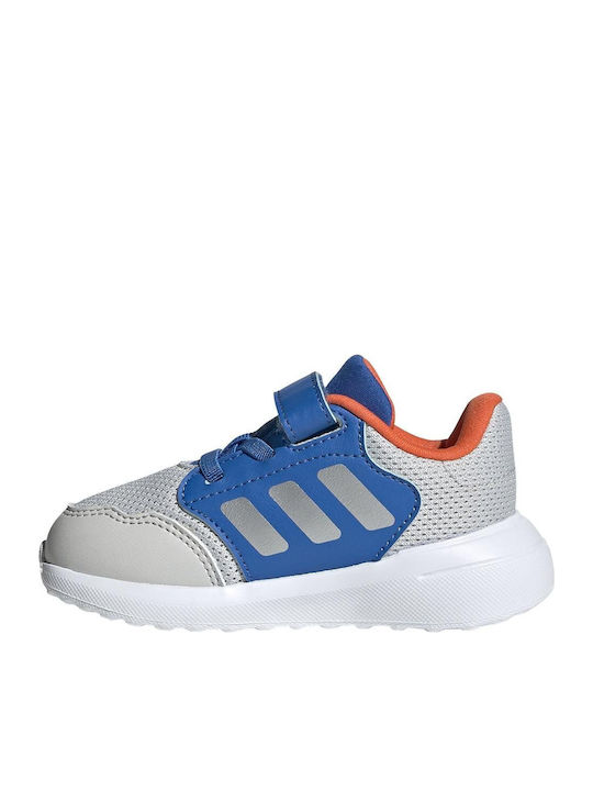 Tensaur Run 3.0 Kids Sports Shoes with Hoop & Loop Closure Grey One Silver Metallic Bright Royal