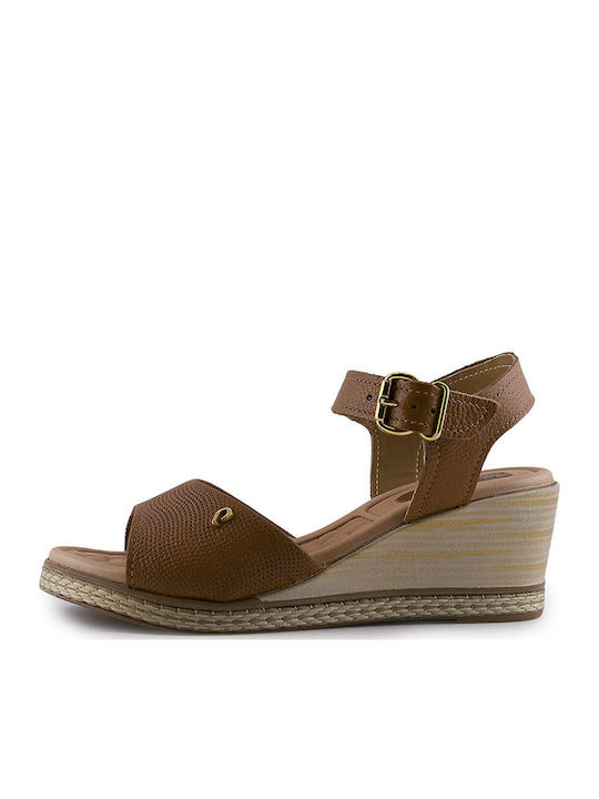 Sommer Damenplattformen Tabac Braun