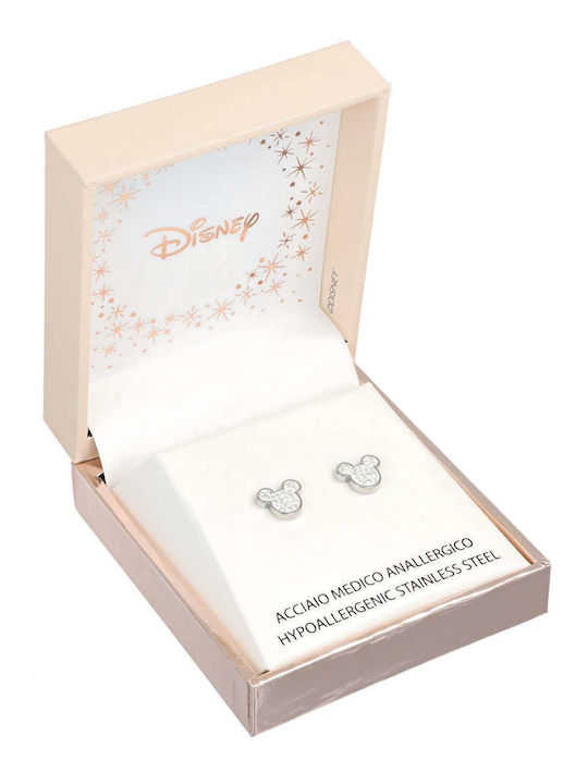Disney Mickey Mouse Kids Stud Earrings with Stones Made of Steel