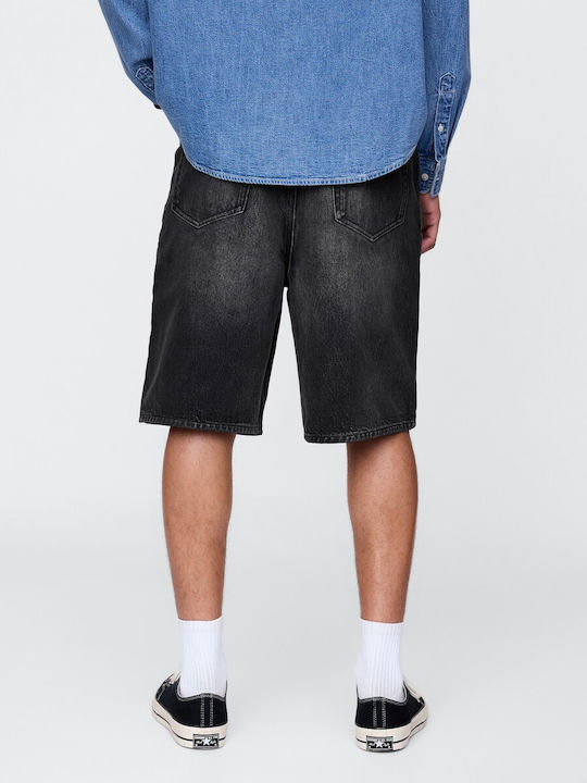 Bermudă Denim Neagră Black Wash