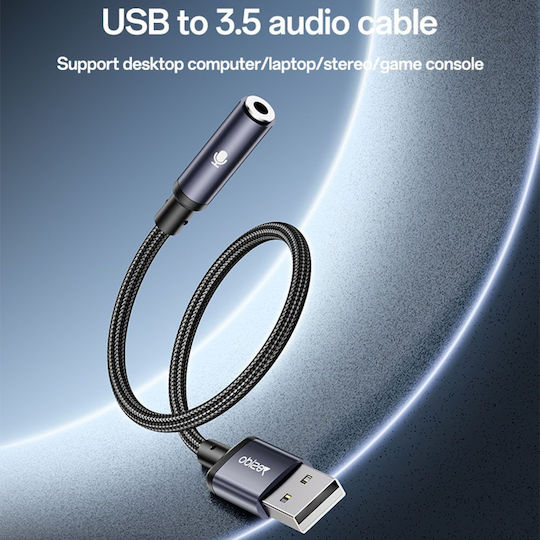 Yesido Μετατροπέας USB-A male σε 3.5mm female 1τμχ
