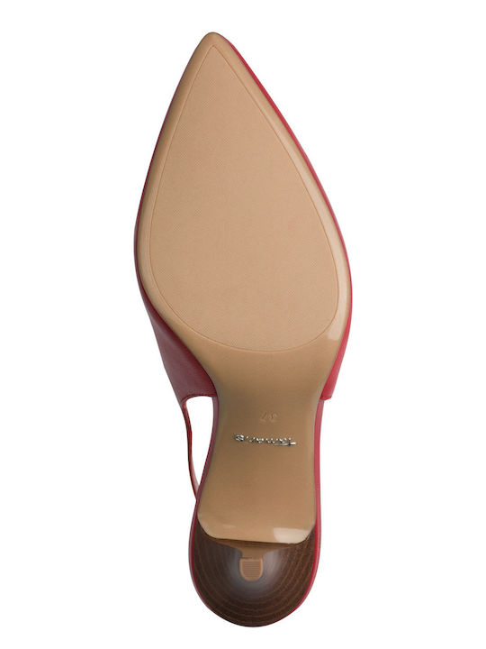 Leather Heels Red