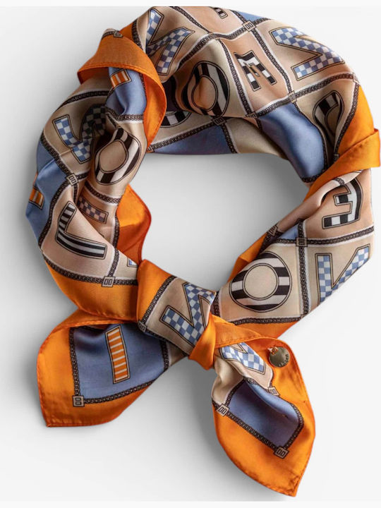 Fragola Women's Silk Shawl Orange