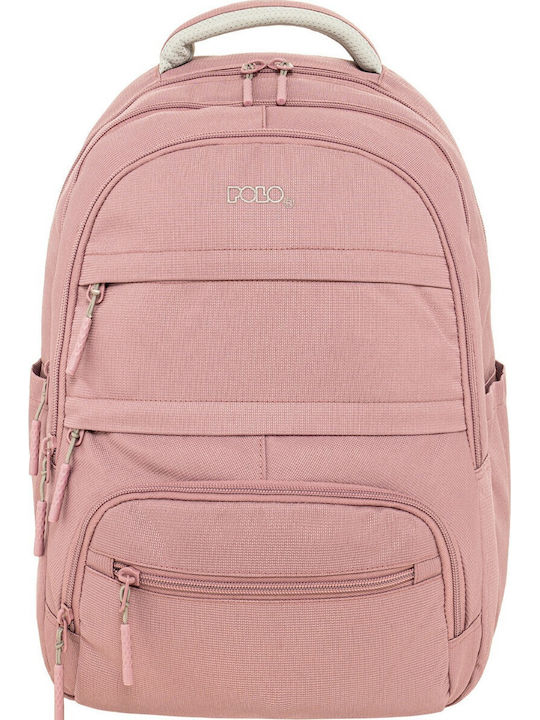 Polo Multi Pocket Σχολική Τσάντα Πλάτης Δημοτικού Ροζ με Θήκη για Παγούρι 26lt 2026