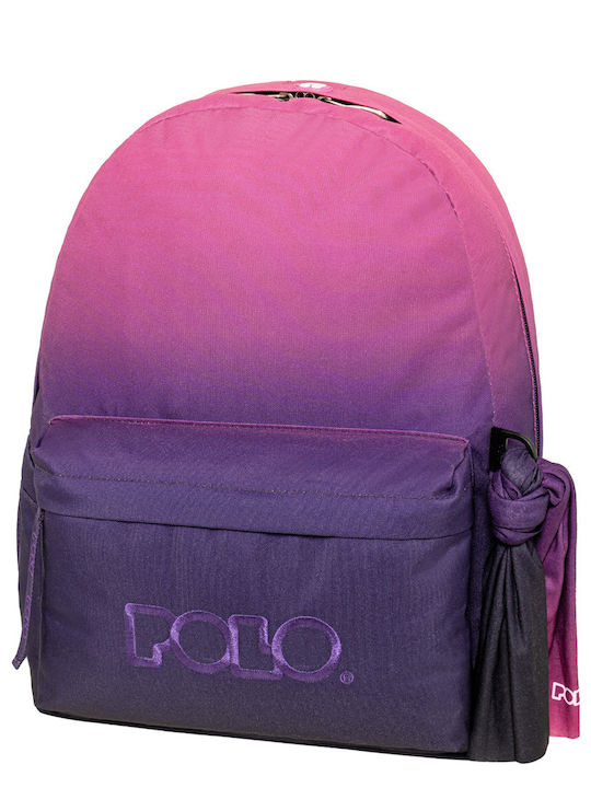 Polo Original Scarf School Backpack Junior High-High School With Water Bottle Holder Purple 20 Litre 30 x 21 x 42cm 2026