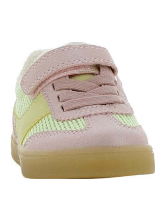 Kids Sneakers Anatomic With Hoop & Loop Closure Pink