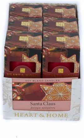 Heart & Home Χριστουγεννιάτικο Κερί Κόκκινο Santa Claus