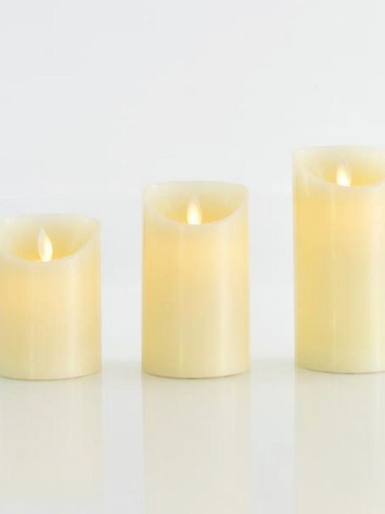 Eurolamp Christmas Plastic White Battery Candle 10x7.5cm