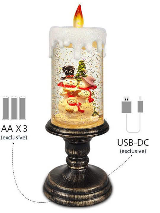 SP Souliotis Christmas Candle Battery Santa Claus 29x10cm