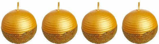 JK Home Decoration Christmas Orange Candle 4pcs