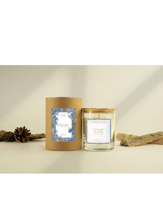 AG Trees Χριστουγεννιάτικο Κερί Καφέ Caramel & Apple