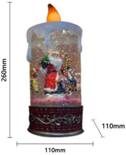 Tabletop Christmas Decorative Lantern with Lighting & Music 13 X 7 X 22cm Home Theory