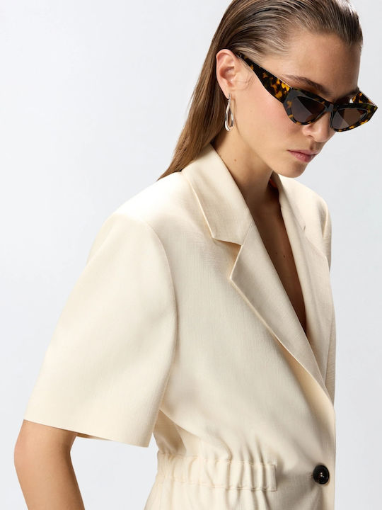 Pinko Kurzes Blazer für Damen Ecru