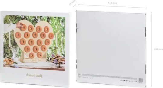PartyDeco Donut Wall Heart Table Decoration for Party 65cm