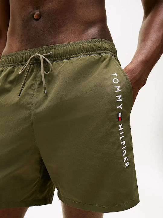 Logo Men's Swim Shorts Khaki
